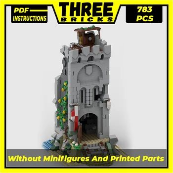 Строительные блоки Moc, модульная модель замка, Заброшенная башня, Технические кирпичи, строительные игрушки для детей, праздничные подарки