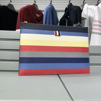 Сумка-клатч TB THOM модного бренда, красочные Корейские сумки роскошного дизайна, высококачественные Мужские повседневные сумки большой емкости, Большой кошелек