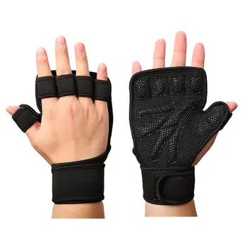 Удобные тренировочные перчатки, перчатки для тяжелой атлетики, регулируемые перчатки для поднятия тяжестей на запястье, полная ладонь для мужчин для тренировок