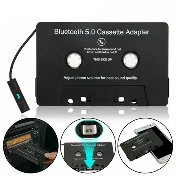 Универсальная кассета Bluetooth 5.0 Адаптер Конвертер Автомобильная кассета Аудиокассета для Aux Стерео Музыкальный адаптер Кассета