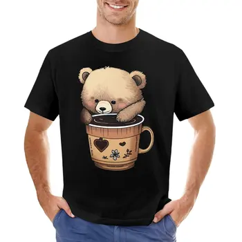 утро с кофеиновым медведем предназначено для кофе и созерцания Качественный дизайнерский художественный подарок Классическая футболка Мужская футболка Мужская