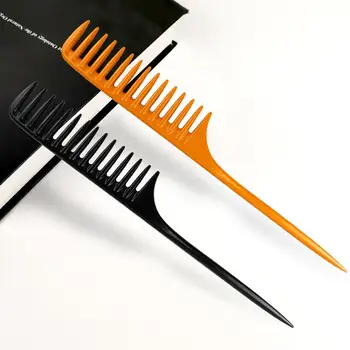 Функциональная расческа на кончике хвоста, пластиковая, способствующая метаболизму, красивая ручка, парикмахерская расческа, однотонная, 3 шт.