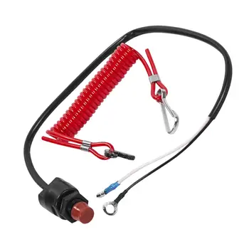 Шнур для аварийного ключа с выключателем остановки двигателя красного цвета для моторной лодки