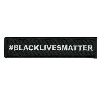 Эмблема вышивки Black Lives Matter Iron На крючке для бейджа и эмблеме для кепок, рюкзаков, одежды, жилета, униформы, снаряжения и т. Д