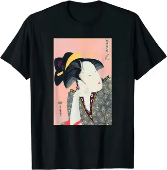 Японский художественный принт Портрет 1750 Токио Хлопчатобумажная футболка с круглым вырезом Мужские повседневные футболки с коротким рукавом Топы Высокого качества
